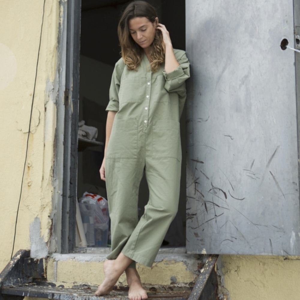 Ilana kohn sage canvas coverall sz L